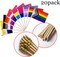 Progress Rainbow Gay Pride Flags Set on Wood Stick – Mini Hand-Held LGBTQ+ Inclusive Flags (5x8 Inch, 20-Pack)